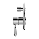 NERO YORK SHOWER MIXER DIVERTER WITH METAL LEVER 160MM CHROME