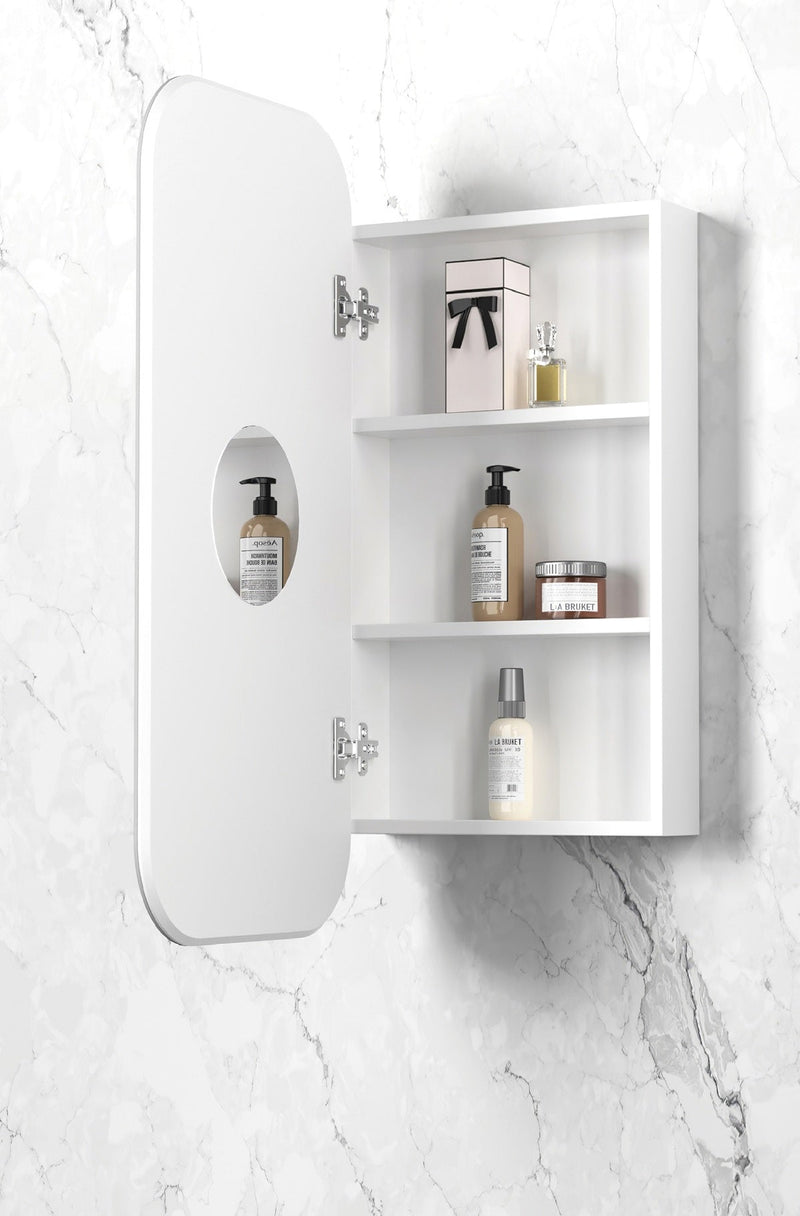 OTTI NEWPORT MATTE WHITE SHAVING CABINET 900MM