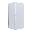BELLA VISTA OLIVIA SEMI FRAMED PIVOT DOOR FRONT AND RETURN PANEL SHOWER SCREEN CHROME