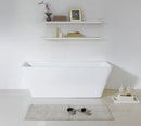 POSEIDON AVIS BACK TO WALL NF BATHTUB GLOSS WHITE (AVAILABLE IN 1575MM AND 1700MM)