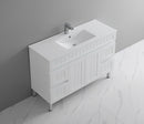 CETO ACACIA SHAKER MATTE WHITE 1200MM SINGLE BOWL FLOOR STANDING VANITY