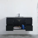 CETO ACACIA SHAKER MATTE BLACK 1200MM SINGLE BOWL WALL HUNG VANITY