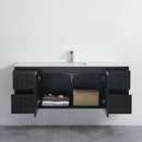 CETO ACACIA SHAKER MATTE BLACK 1500MM SINGLE BOWL WALL HUNG VANITY
