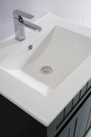 CETO ACACIA SHAKER MATTE BLACK 600MM SINGLE BOWL FLOOR STANDING VANITY