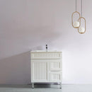 CETO ACACIA SHAKER MATTE WHITE 750MM FLOOR STANDING VANITY (AVAILABLE IN LEFT HAND DRAWER AND RIGHT HAND DRAWER)