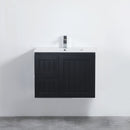 CETO ACACIA SHAKER MATTE BLACK 750MM SINGLE BOWL WALL HUNG VANITY (AVAILABLE IN LEFT AND RIGHT HAND DRAWER)