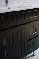 CETO ACACIA SHAKER MATTE BLACK 750MM SINGLE BOWL FLOOR STANDING VANITY (AVAILABLE IN LEFT AND RIGHT HAND DRAWER)