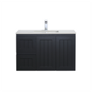 CETO ACACIA SHAKER MATTE BLACK 900MM WALL HUNG VANITY (AVAILABLE IN LEFT HAND DRAWER AND RIGHT HAND DRAWER)