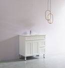 CETO ACACIA SHAKER MATTE WHITE 900MM SINGLE BOWL FLOOR STANDING VANITY (AVAILABLE IN LEFT AND RIGHT HAND DRAWER)