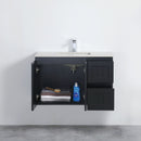 CETO ACACIA SHAKER MATTE BLACK 900MM WALL HUNG VANITY (AVAILABLE IN LEFT HAND DRAWER AND RIGHT HAND DRAWER)