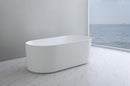 CETO ALLY GROOVE OVAL FREESTANDING BATHTUB MATTE WHITE (AVAILABLE IN 1500MM AND 1700MM)
