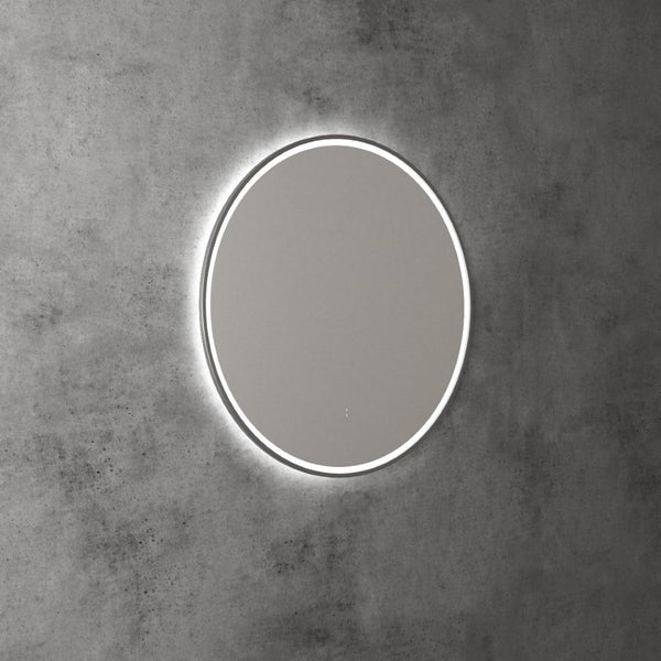 AULIC WINDSOR LED MIRROR GUN METAL 3 COLOUR LIGHTS 700MM