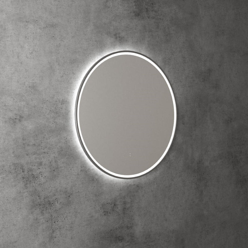AULIC WINDSOR LED MIRROR GUN METAL 3 COLOUR LIGHTS 700MM