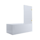 BELLA VISTA FRAMELESS HINGED DOOR BATH SHOWER SCREEN SHINY GOLD