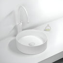 POSEIDON BELLEVUE FLUTED ABOVE COUNTER BASIN MATTE WHITE 360MM