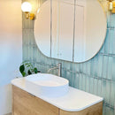 OTTI BONDI NATURAL OAK 1200MM CURVE SINGLE BOWL WALL HUNG VANITY