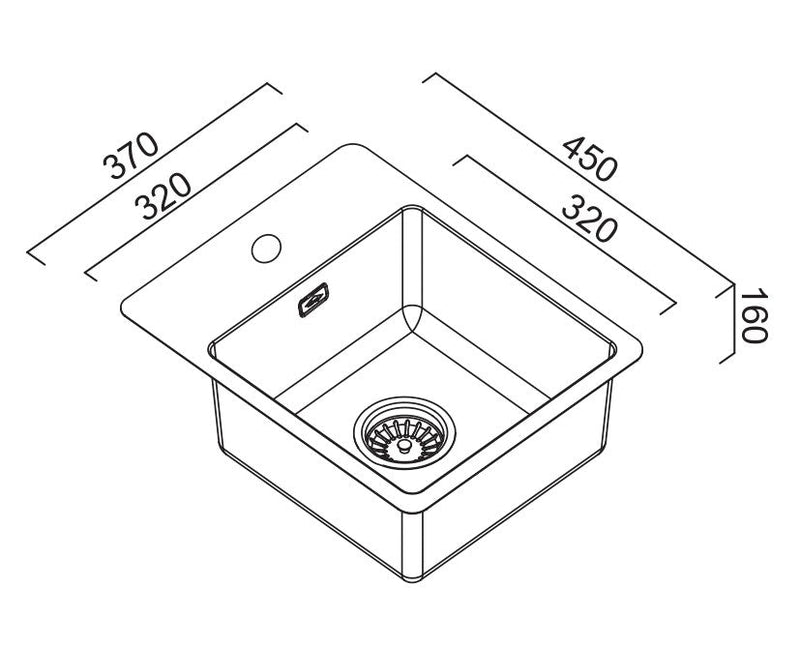 ABEY BS SINGLE BOWL BAR SINK WITH TAP LANDING ARTISAN COPPER 370MM