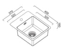ABEY BS SINGLE BOWL BAR SINK WITH TAP LANDING EUREKA GOLD 370MM
