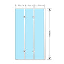 BELLA VISTA FRAMELESS BIFOLD DOUBLE DOOR BATH SHOWER SCREEN CHROME