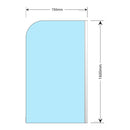 BELLA VISTA FRAMELESS SINGLE SWINGING BATH SHOWER SCREEN CHROME