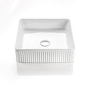 CETO CASCADE FLUTED SQUARE ABOVE COUNTER BASIN GLOSS WHITE 415MM