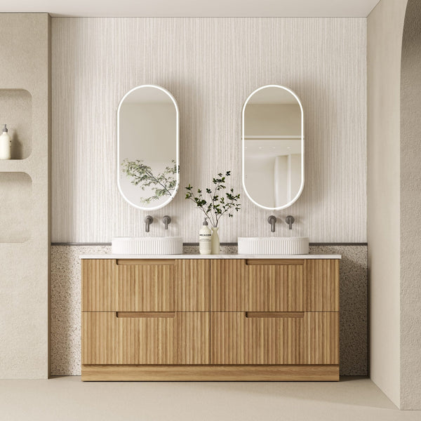 AULIC LOVINA HARVEST OAK 1800MM DOUBLE BOWL FREESTANDING VANITY