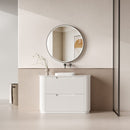 AULIC CURVA CURVED MATTE WHITE 1200MM SINGLE BOWL FLOOR STANDING VANITY W/ QUADRO HETTICH RUNNERS