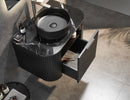 CETO AVALON Flutted Curved Wall Hung Vanity MATTE BLACK 750-1500mm