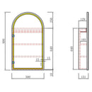 AULIC CANTERBURY MIA LED SHAVING CABINET 900MM