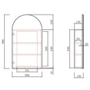 AULIC CANTERBURY MATTE WHITE SHAVING CABINET 900MM
