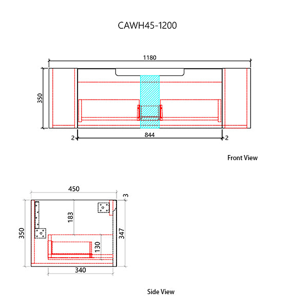 Aulic Savio Wall Hung Vanity 1200MM