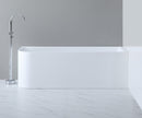 POSEIDON GLOSS WHITE RIGHT CORNER MULTI-FIT BATHTUB 510MM HEIGHT (AVAILABLE IN 1400MM, 1500MM AND 1700MM)