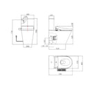 TOTO S2 WASHLET CONTROL AND B&H DARA BTW TOILET SUITE PACKAGE D-SHAPE GLOSS WHITE