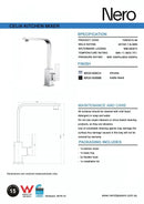 NERO CELIA Kitchen Mixer Builders Range