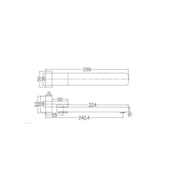 NERO CELIA Swivel Bath Spout