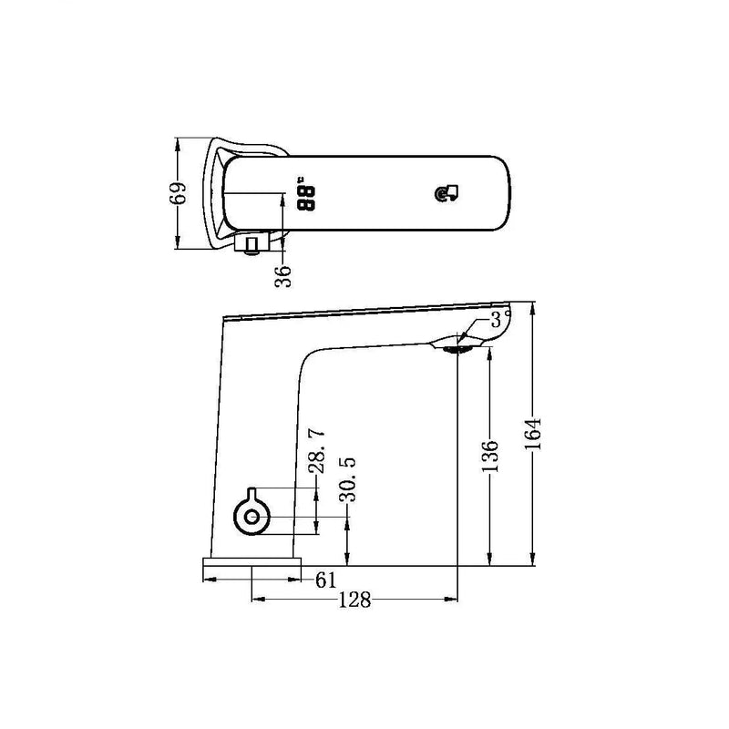 NERO CLAUDIA Sensor Basin Mixer