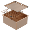 ABEY PIAZZA SINGLE BOWL KITCHEN SINK ARTISAN COPPER 390MM