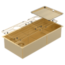 ABEY PIAZZA 1 & 3/4 DOUBLE BOWL KITCHEN SINK EUREKA GOLD 889MM