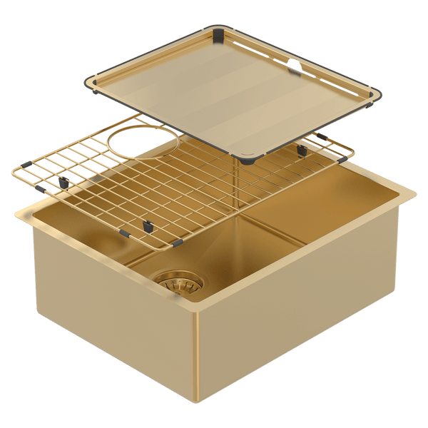 ABEY PIAZZA SINGLE BOWL KITCHEN SINK EUREKA GOLD 545MM
