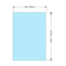 BELLA VISTA FRAMELESS FIXED PANEL SHOWER SCREEN SHINY GOLD