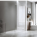 BELLA VISTA FRAMELESS FIXED PANEL SHOWER SCREEN BRUSHED NICKEL