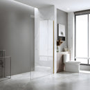 BELLA VISTA FRAMELESS FIXED PANEL SHOWER SCREEN SHINY GOLD