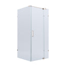 BELLA VISTA KENDRA FRAMELESS OVERLAPPED FRONT AND RETURN PANEL SHOWER SCREEN BRUSHED NICKEL