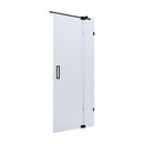 BELLA VISTA KENDRA FRAMELESS OVERLAPPED FRONT ONLY SHOWER SCREEN BLACK