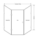 BELLA VISTA FRAMELESS DIAMOND CORNER SHOWER SCREEN CHROME