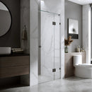 BELLA VISTA VALENTINA FRAMELESS PIVOT FRONT ONLY SHOWER SCREEN BLACK