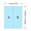 BELLA VISTA VICTORIA FRAMELESS SLIDING FRONT ONLY SHOWER SCREEN GUN METAL