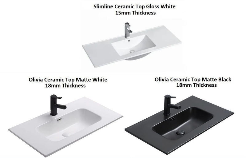 OTTI NOOSA MATTE WHITE 600MM SINGLE BOWL FLOOR STANDING VANITY