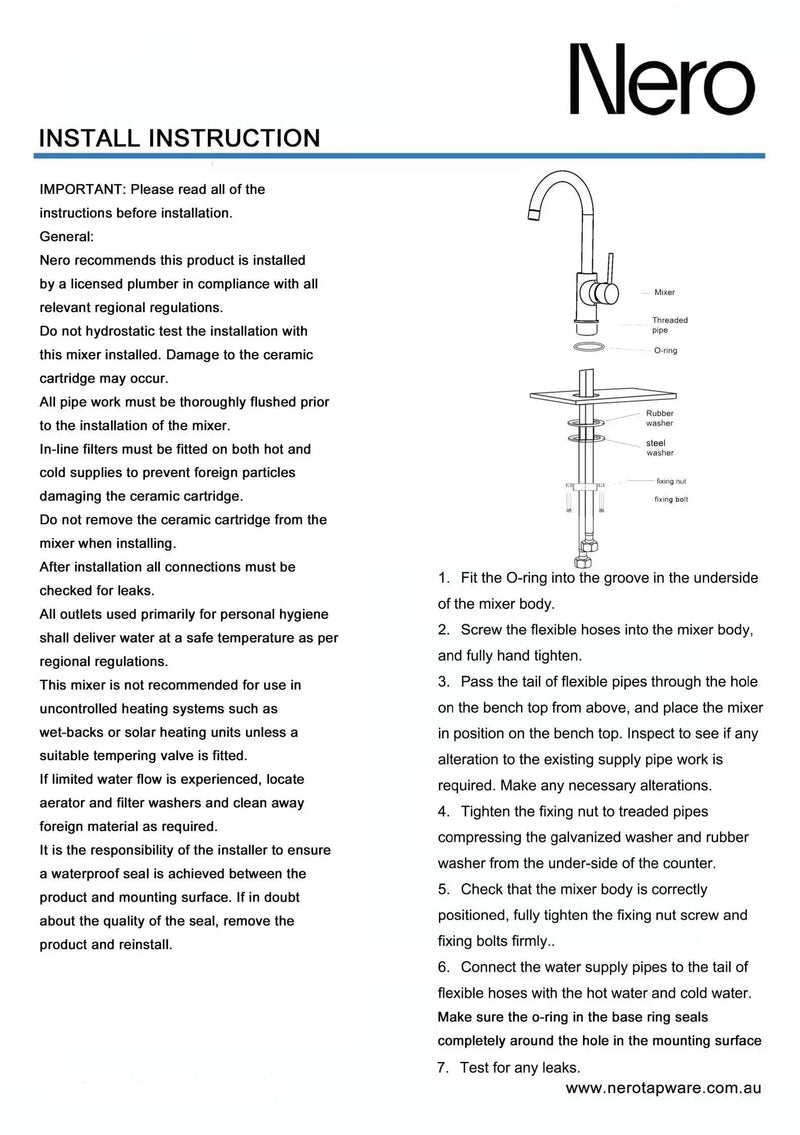 NERO DOLCE Gooseneck Kitchen Mixer