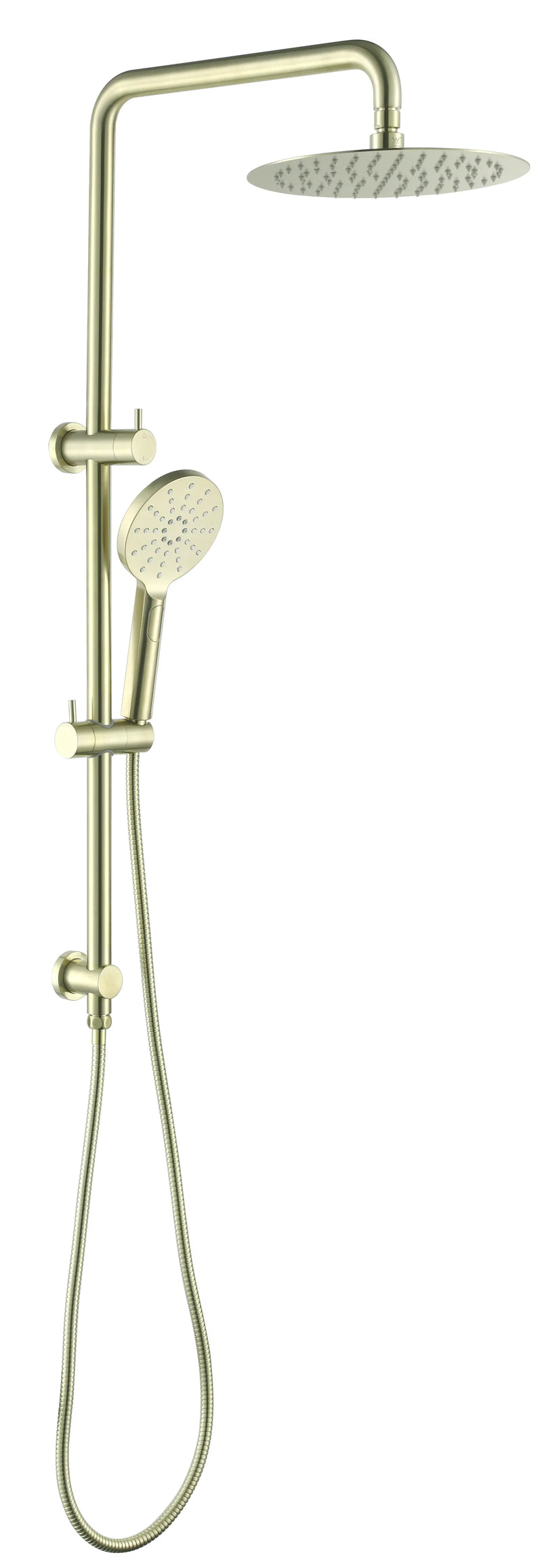 Bella Vista Mica Dual Shower Rail with Rain Fall Head - Round